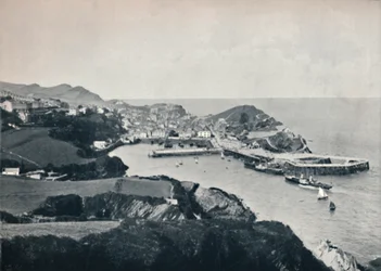 Ilfracombe - vista típica, mostrando a costa acidentada, 1895