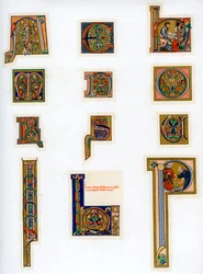 Letras iniciais iluminadas, século XIII