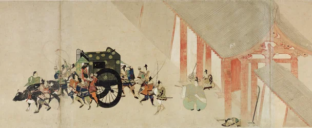 Conto Ilustrado da Guerra Civil de Heiji A Visita Imperial a Rokuhara 2, século XIII