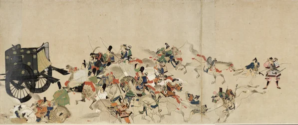 História ilustrada da guerra civil de Heiji A visita imperial a Rokuhara 3, século XIII