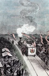 Ilustração da Terra à Lua por Jules Verne, 1865
