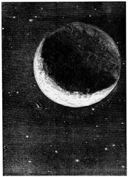 Ilustração da Terra à Lua por Jules Verne, 1865