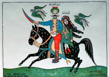 Ilustração de Sidi Abdallah e a filha do rei de Tunis