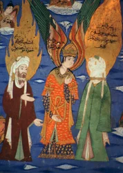 Imagem do Profeta Muhammad ascendendo ao céu, século 16