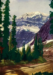 No maior parque nacional do Canadá - Parque Nacional de Jasper, cerca de 1948.