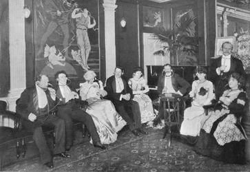 No salão de eletrofones, Gerrard Street, Londres, c1903 1903