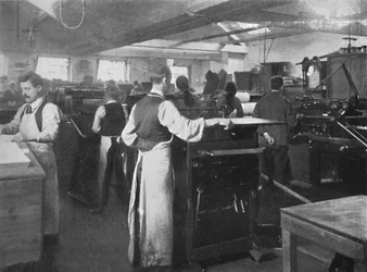 Na sala das máquinas, 1916