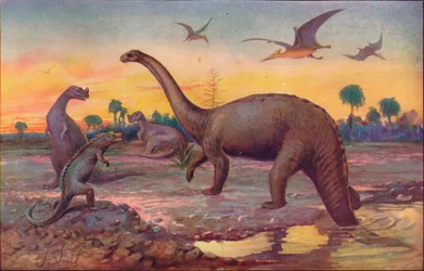 Na era sauriana, quando os habitantes do mundo eram pepitas gigantescos, 1907