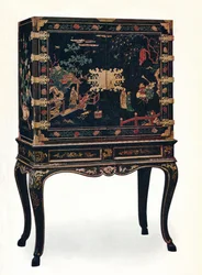 Armário lacado incisado, c1680, 1910.