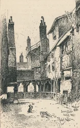 Claustro interno, olhando para o oeste, 1895