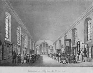 Interior do Waterloo de Waterloo, c1830