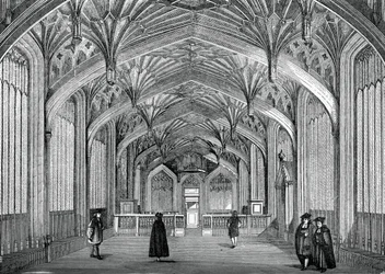 Interior, Universidade de Oxford, século XVIII, 1870