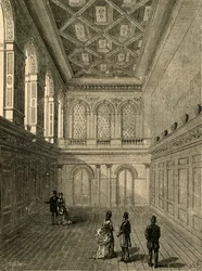 Interior do Haberdashers Hall, 1876, 1897.