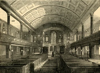 Interior da Igreja de Kensington, 1850, c1876.