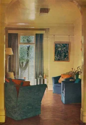 Interior da casa da Sra. Ewart Sofios, 25 Bark Place, Bayswater, Londres, 1932