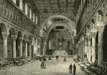 Interior de San Apollinare Nuovo, Ravenna, 1890.