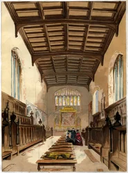 Interior da capela da faculdade de St Johns, Cambridge, Cambridgeshire