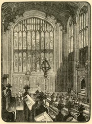 Interior da capela, 1898.