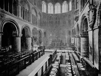 Interior da Igreja de São Bartolomeu, o Grande, West Smithfield, cidade de Londres, 1906