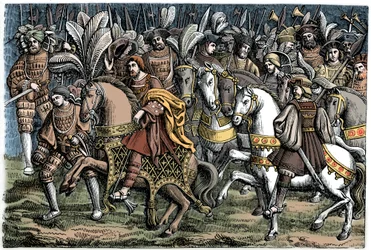 Entrevista entre Francisco I e Henrique VIII, no Campo do Pano de Ouro, 1520, 1870.