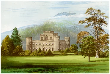 Castelo de Inveraray, Argyllshire, Escócia, casa do Duque de Argyll, c1880