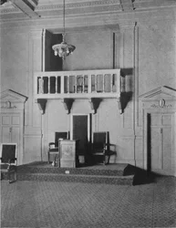 Pormenor do Renascimento italiano na sala da loja do Templo Maçónico, Birmingham, Alabama, 1924