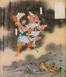 Izanagi e Izanami dão à luz o Japão, c. 1870, 1925