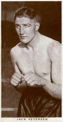 Jack Petersen, boxeador galês, 1938