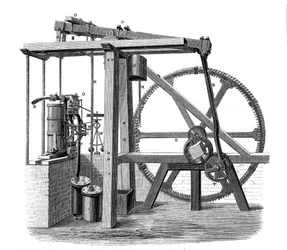 Protótipo de máquina a vapor Old Bess de James Watt, c. 1778