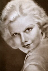 Jean Harlow, atriz de cinema americano, 1933