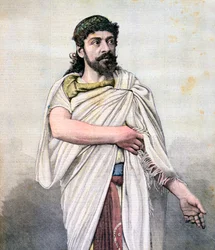 Jean Mounet-Sully como Édipo em LOedipe King, Comédia Francesa, 1892