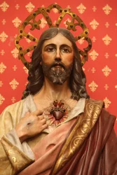 Escultura de Jesus na igreja de São Jerônimo Madrid Espanha