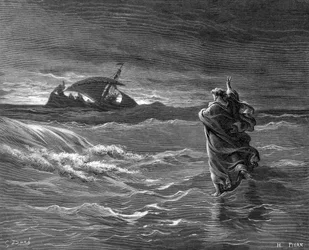 Jesus andando sobre as águas, 1866