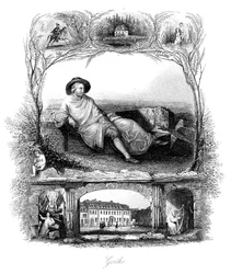 Johann Wolfgang von Goethe, poeta, dramaturgo e cientista alemão, século XIX