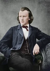 Johannes Brahms 1833-1897, compositor e pianista alemão, c1866