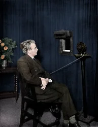 John Logie Baird 1888-1946, engenheiro elétrico escocês e pioneiro da televisão, década de 1920