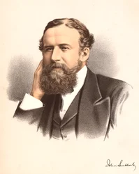 John Lubbock, primeiro Barão Avebury, banqueiro inglês, arqueólogo, naturalista e político, c1880