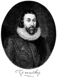 John Winthrop, colonizador puritano inglês na América, século XVII c1880