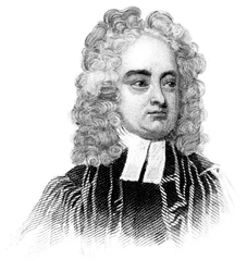 Jonathan Swift, sacerdote anglo-irlandês, satirista, ensaísta, panfletário político e poeta, c1850