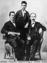 Jose Marti, Fermin Valdes Dominguez e Gomez Toro, Key West, Flórida, EUA, 1894 c1910