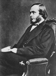 Joseph Lister, cirurgião inglês e pioneiro em cirurgia anti-séptica, c1867