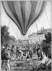 Joseph Louis Gay-Lussac fazendo uma subida de balão de Paris, 14 de setembro de 1804 1910