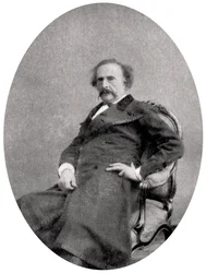 Jules Amedee Barbey d&39;Aurevilly, romancista francês e escritor de contos, 1889