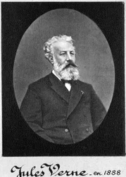 Jules Verne, autor francês de aventura e ficção científica, 1888
