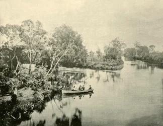 Junção dos rios Glengarry & Thompson, Victoria, 1901.