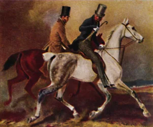 Imperador Wilhelm I 1797-1888 como príncipe da Prússia. - Pintura de Krüger, 1934.