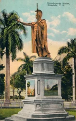 Estátua de Kamehameha, Honolulu, Havaí, c1920