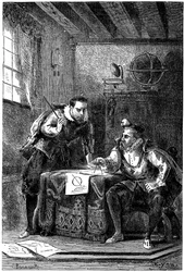 Kepler e Brahe trabalhando juntos c1600, c1870
