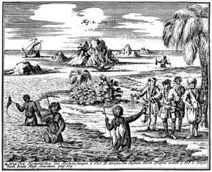 Khoikhois lanças peixe, África do Sul, 1931