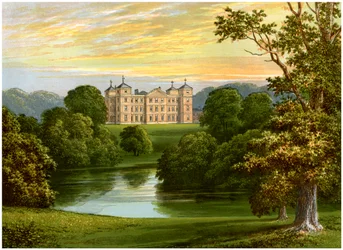 Kimberley Hall, Norfolk, casa do conde de Kimberley, c1880